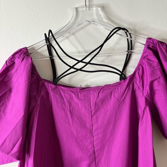Line & Dot Women's Size M Leon Front Criss Cross Dress Purple NWT - Picture 11 of 13